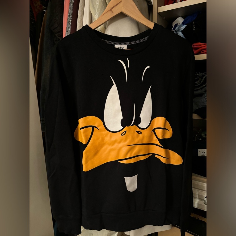Daffy Duck Graphic Black Sweatshirt - Unbranded